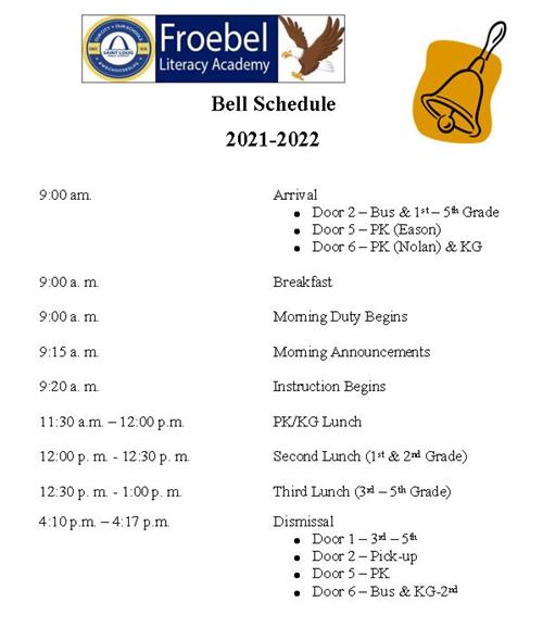 Bell Schedule